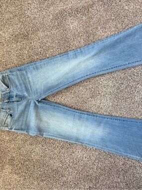 7 For All Mankind Light Wash Boot Cut Jeans. Size 27